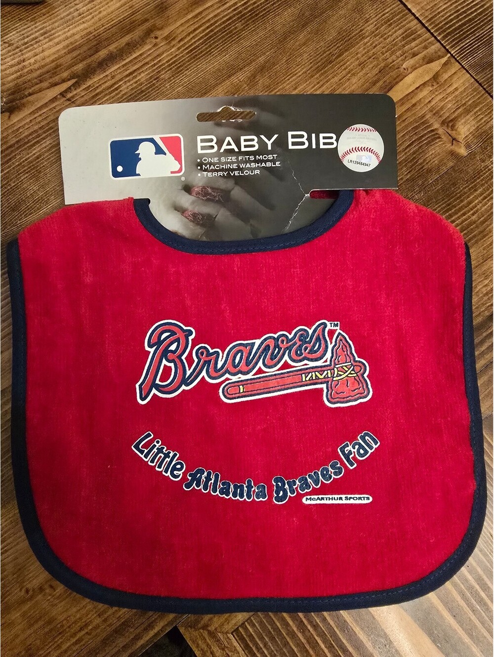 MLB Little Atlanta Braves Fan Baby Infant ALL PRO BIB Blue by WinCraft